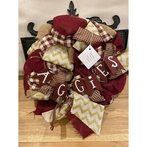 Texas A&M Aggies Custom Made 20” Wreath with Banner
